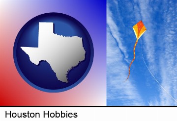 flying a kite in Houston, TX