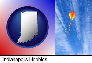 flying a kite in Indianapolis, IN