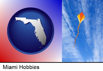 flying a kite in Miami, FL