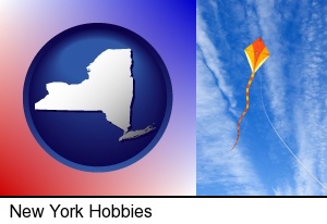 flying a kite in New York, NY
