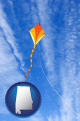 alabama flying a kite
