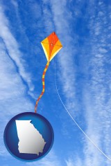georgia flying a kite
