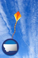 montana flying a kite