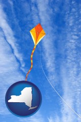 new-york flying a kite