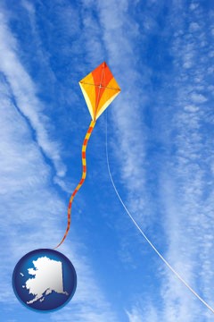 flying a kite - with Alaska icon
