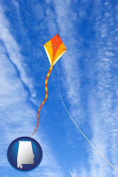 flying a kite - with Alabama icon