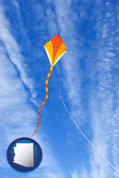 flying a kite - with Arizona icon