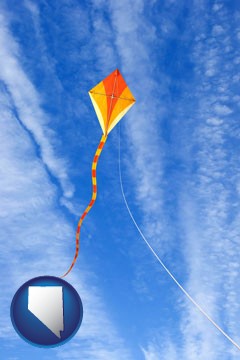 flying a kite - with Nevada icon