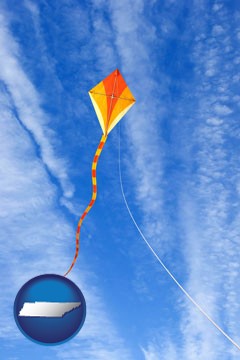 flying a kite - with Tennessee icon