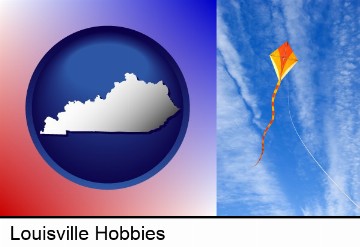 flying a kite in Louisville, KY
